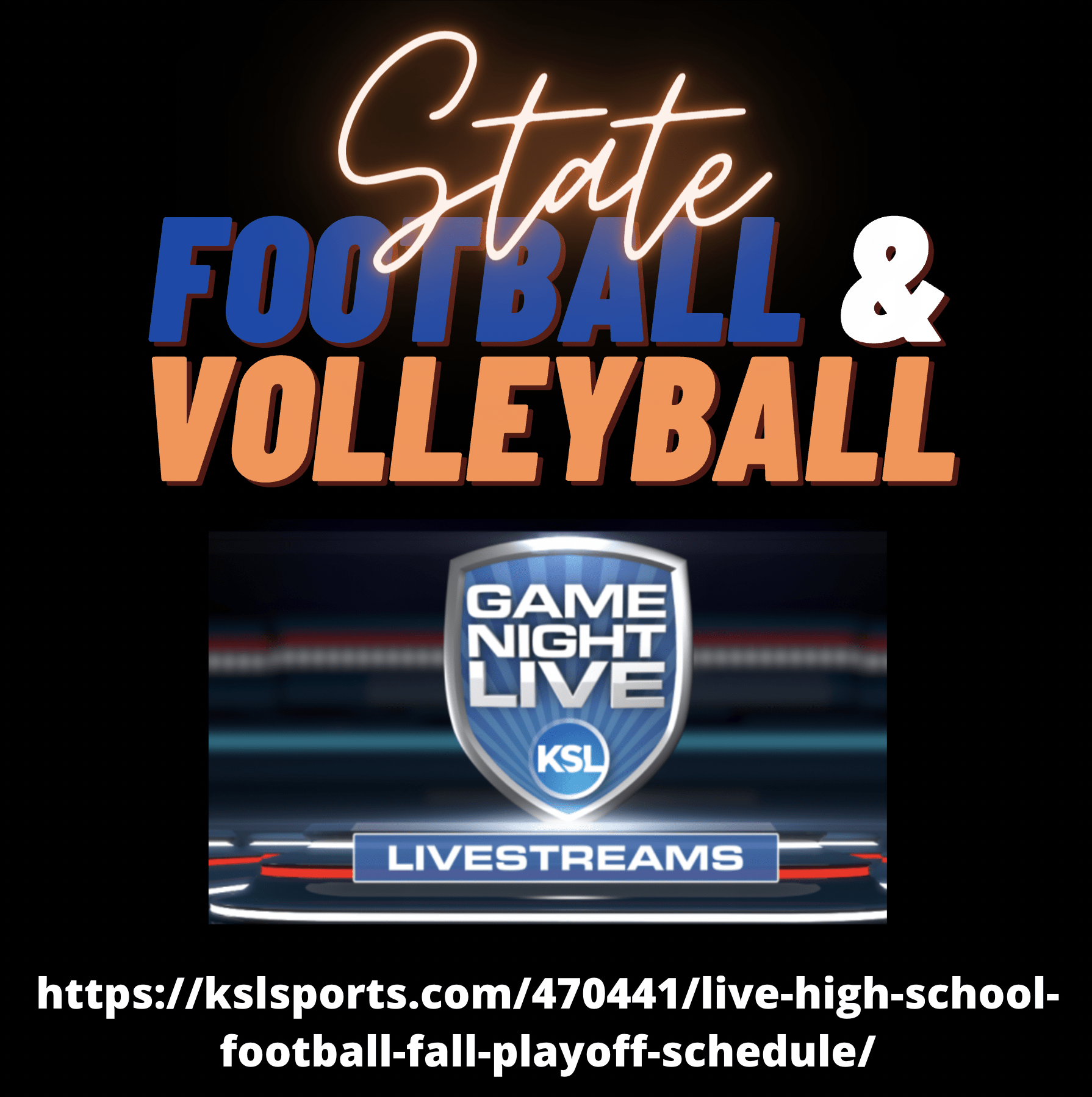 State Volleyball and Football Livestreams Timpview High School