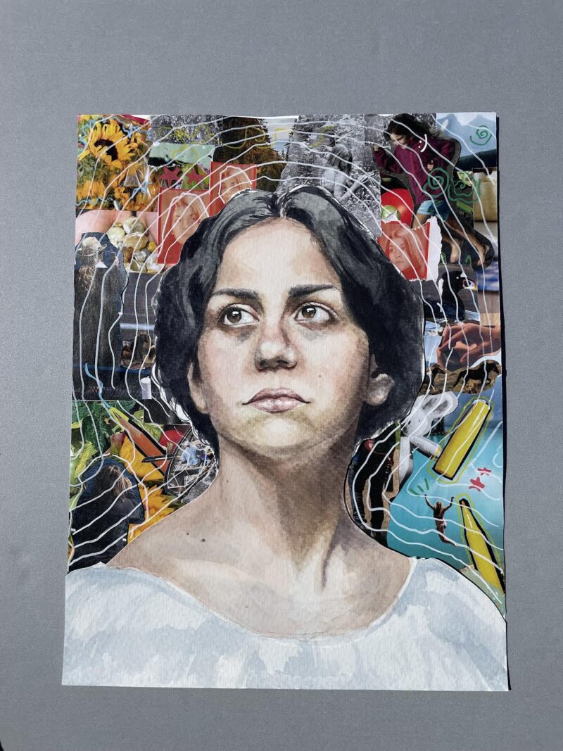 Painting of a young woman painted by Veronica Gao